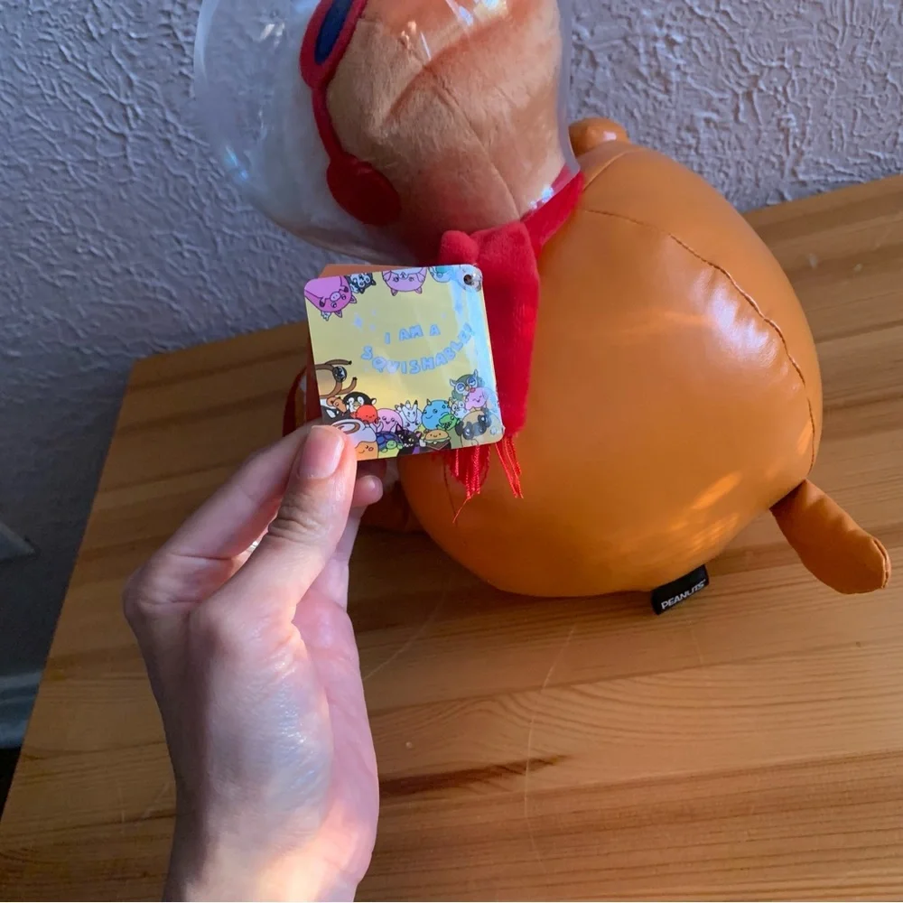 Snoopy Orange Plush Squishable Space Astronaut